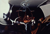 vesmírní akrobaté 1995, olej na plátnì, 62x92