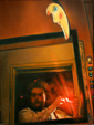 autoportrét v koupelnì, 2001, olej na plátnì, 40x30