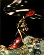 vesmírný kvìt, 2006, olej na plátnì, 100x75